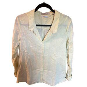 Maison Scotch La Femme Selon Marie Class Of 77 Yellow Long Sleeve Button Up Shir